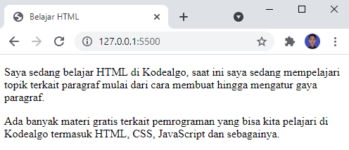 Paragraf HTML