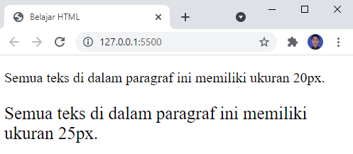 Ukuran Huruf Paragraf