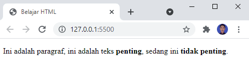 Text Tebal HTML