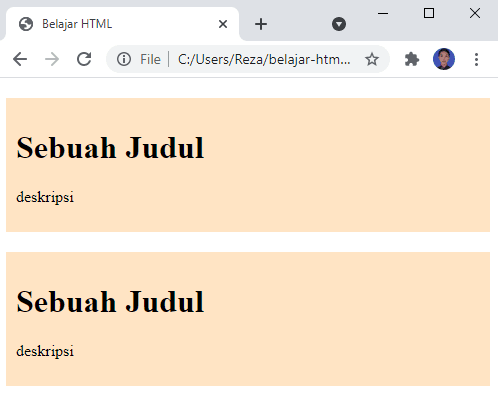 Mewarnai Kelas HTML